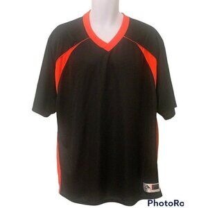 Augusta Sportswear Mens Victor Replica Jersey 2XL Short Sleeve Black Orange